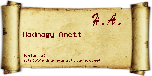 Hadnagy Anett névjegykártya